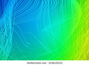 Azul claro, Verde vectorial borroso y colorido patrón. Ilustración abstracta colorida con gradiente. Nuevo estilo para el diseño de su negocio.
