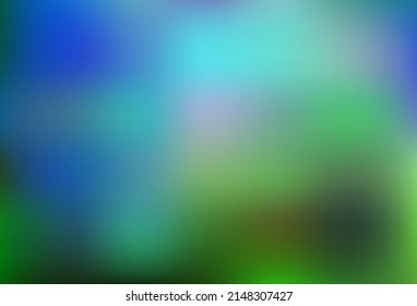 Light Blue, Green vector blurred bright background. Creative illustration in halftone style with gradient. Elegant cover for a brand book.
