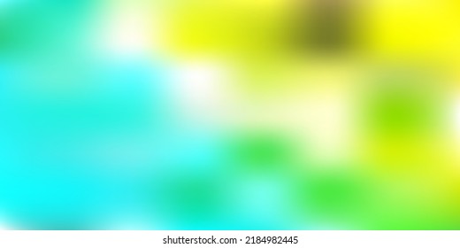 Diseño azul claro, verde vectorial borroso. Ilustración abstracta colorida con gradiente difuso. Diseño de aplicaciones multipropósito.