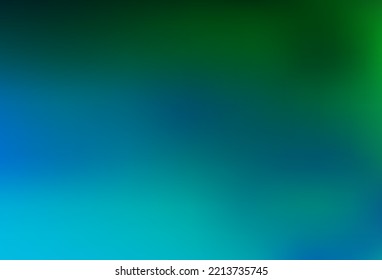 Hellblau, grüner Vektorunscharf, helle Vorlage. Moderne abstrakte Illustration mit Farbverlauf. Bestes unscharfes Design für Ihr Unternehmen.