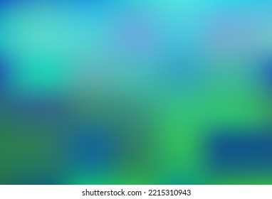 Azul claro, vector verde borroso patrón brillante. Ilustración abstracta moderna con gradiente. Plantilla para teléfonos móviles.