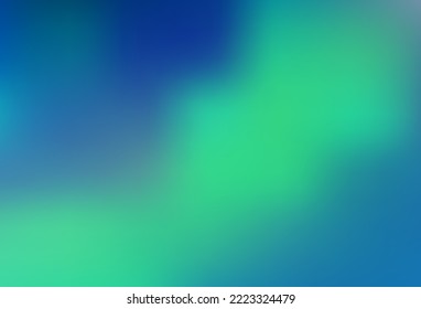 Azul claro, vector verde borroso patrón brillante. Ilustración abstracta colorida con gradiente. Plantilla para teléfonos móviles.