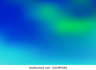 Hellblau, grüner Vektorunscharfer Hintergrund. Farbige Illustration im unscharfen Stil mit Farbverlauf. Vorlage für jedes Markenbuch.