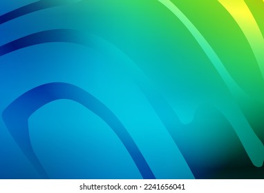 Azul claro, Verde vectorial borroso brillante plantilla abstracta. Nueva ilustración coloreada en estilo borroso con gradiente. Nueva forma de tu diseño.