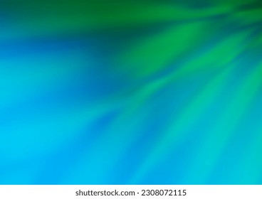 Light Blue, Green vector blurred shine abstract template. A completely new color illustration in a bokeh style. The background for your creative designs.
