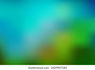 Light Blue, Green vector blurred shine abstract template. Colorful illustration in blurry style with gradient. Sample for your creative designs.