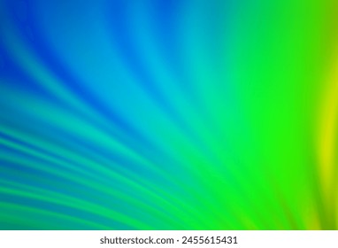 Light Blue, Green vector blurred shine abstract background. A completely new colored illustration in blur style. Smart design for your work.