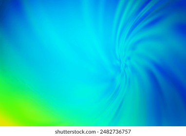 Azul claro, Vector verde borroso y patrón de colores. Ilustración creativa en estilo de semitonos con degradado. Fondo para diseños.