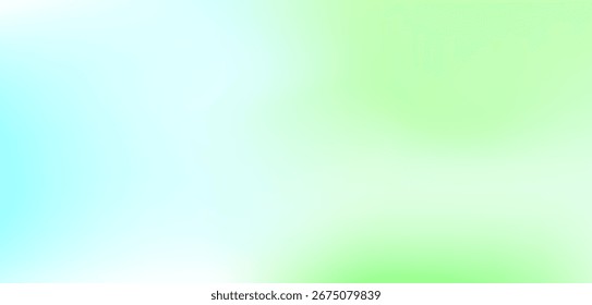 Hellblau, grüner, unscharfer Hintergrund. Farbige Illustration im abstrakten Stil mit Farbverlauf. Eleganter Hintergrund für ein Markenbuch.