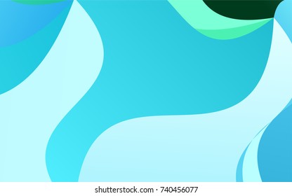 Light Blue, Green vector blurred template. Colorful abstract illustration with gradient crooked lines. The template can be used as a background for cell phones.