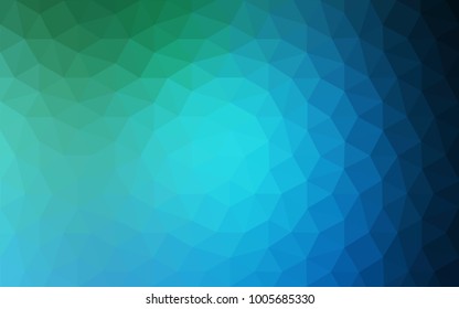 Light Blue, Green vector blurry triangle background design. Geometric background in Origami style with gradient. 