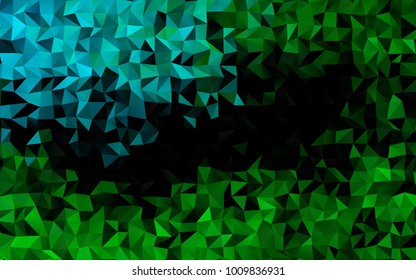 Light Blue, Green vector blurry triangle template. Geometric illustration in Origami style with gradient.  Brand-new style for your business design.