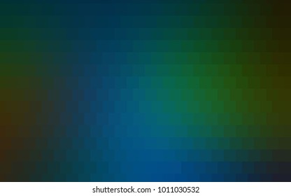 Light Blue, Green vector blurry rectangular background. Geometric background in square style with gradient. The pattern can be used for brand-new background.