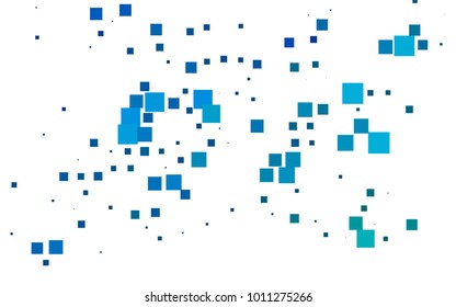 Light Blue, Green vector blurry rectangular background. Geometric background in square style with gradient. The pattern can be used for brand-new background.