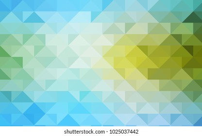 Light Blue, Green vector blurry triangle background. A sample with polygonal shapes. The polygonal design can be used for your web site.
