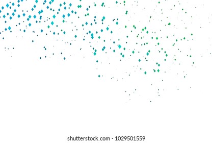Light Blue, Green vector blurry rectangular background. Geometric background in square style with gradient. The pattern can be used for brand-new background.