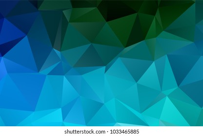 Light Blue, Green vector blurry triangle pattern. An elegant bright illustration with gradient. The textured pattern can be used for background.