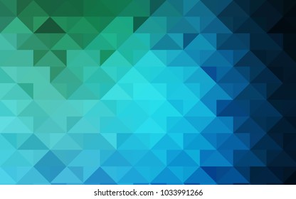 Light Blue, Green vector blurry triangle background. Geometric illustration in Origami style with gradient.  The best triangular design for your business.