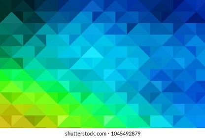 Light Blue, Green vector blurry triangle background. Colorful illustration in abstract style with gradient. The best triangular design for your business.