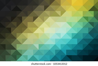 Light Blue, Green vector blurry triangle template. Modern geometrical abstract illustration with gradient. The polygonal design can be used for your web site.
