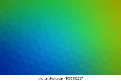Light Blue, Green vector blurry triangle background design. Geometric background in Origami style with gradient. 