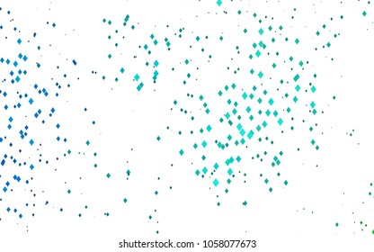 Light Blue, Green vector blurry rectangular background. Geometric background in square style with gradient. The pattern can be used for brand-new background.