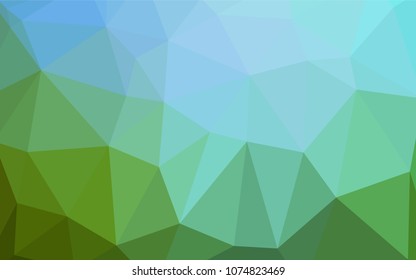 Light Blue, Green vector blurry triangle template. Colorful illustration in abstract style with gradient. The best triangular design for your business.