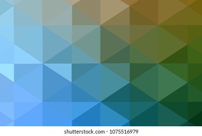 Light Blue, Green vector blurry triangle texture. Triangular geometric sample with gradient.  The template for cell phone's backgrounds.