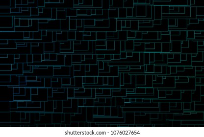 Light Blue, Green vector blurry rectangular background. Geometric background in square style with gradient. The pattern can be used for brand-new background.
