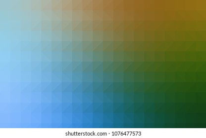 Light Blue, Green vector blurry triangle pattern. Shining colored illustration in a brand-new style. The textured pattern can be used for background.