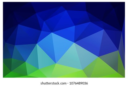 Light Blue, Green vector blurry triangle background design. Geometric background in Origami style with gradient. 