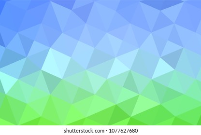 Light Blue, Green vector blurry triangle texture. Shining colored illustration in a new style. A new texture for your design.