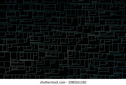 Light Blue, Green vector blurry rectangular background. Geometric background in square style with gradient. The pattern can be used for brand-new background.
