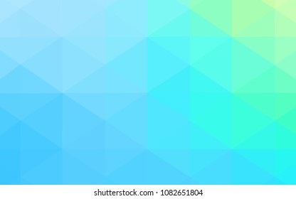 Light Blue, Green vector blurry triangle template. Creative geometric illustration in Origami style with gradient. A new texture for your design.