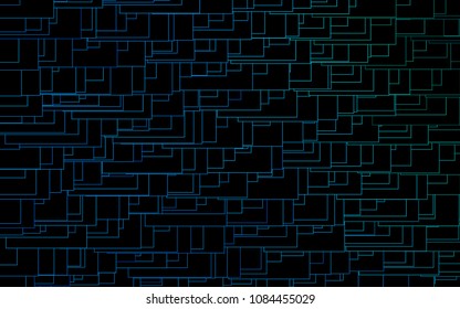 Light Blue, Green vector blurry rectangular background. Geometric background in square style with gradient. The pattern can be used for brand-new background.