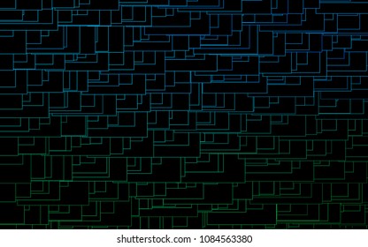 Light Blue, Green vector blurry rectangular background. Geometric background in square style with gradient. The pattern can be used for brand-new background.