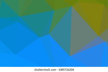 Light Blue, Green vector blurry triangle template. Modern geometrical abstract illustration with gradient. A completely new design for your business.