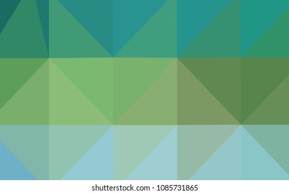 Light Blue, Green vector blurry triangle texture. Modern geometrical abstract illustration with gradient. A completely new design for your business.