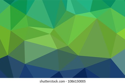 Light Blue, Green vector blurry triangle texture. Polygonal abstract illustration with gradient. Textured pattern can be used for background.