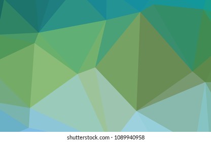 Light Blue, Green vector blurry triangle texture. Colorful illustration in abstract style with gradient. That pattern can be used as a part of a brand book.