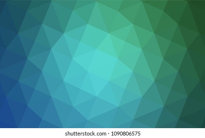 Light Blue, Green vector blurry triangle texture. Modern geometrical abstract illustration with gradient. That new template can be used for your brand book.