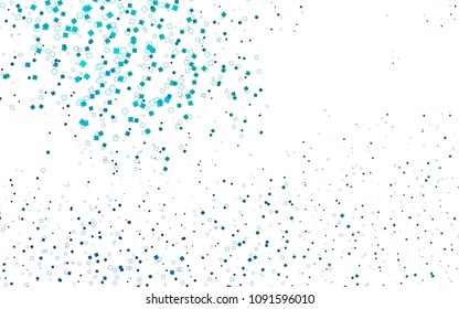 Light Blue, Green vector blurry rectangular background. Geometric background in square style with gradient. The pattern can be used for brand-new background.