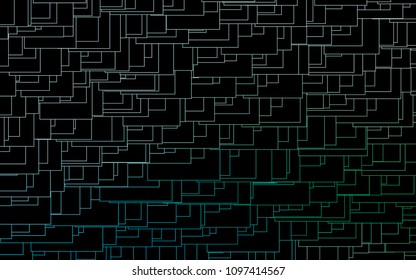 Light Blue, Green vector blurry rectangular background. Geometric background in square style with gradient. The pattern can be used for brand-new background.