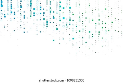 Light Blue, Green vector blurry rectangular background. Geometric background in square style with gradient. The pattern can be used for brand-new background.