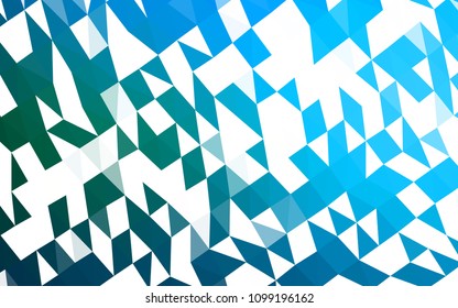 Light Blue, Green vector blurry triangle template. Shining illustration, which consist of triangles. The polygonal design can be used for your web site.