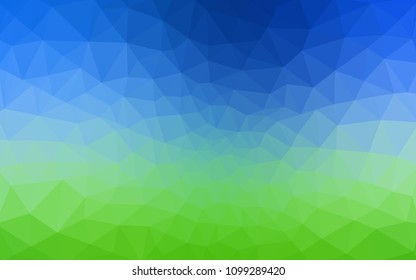 Light Blue, Green vector blurry triangle background design. Geometric background in Origami style with gradient. 