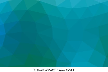 Light Blue, Green vector blurry hexagon blurry triangle. Modern geometrical abstract illustration with gradient. The completely new template can be used for your brand book.