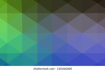 Light Blue, Green vector blurry triangle texture. Colorful illustration in abstract style with gradient. A completely new template for your business design.