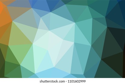 Light Blue, Green vector blurry triangle pattern. Modern geometrical abstract illustration with gradient. Triangular pattern for your business design.