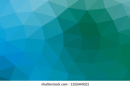 Light Blue, Green vector blurry hexagon blurry triangle. A sample with polygonal shapes. The template can be used as a background for cell phones.